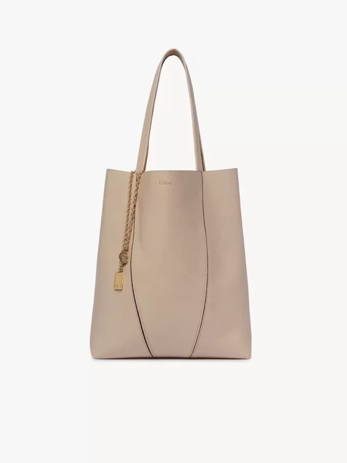 Chloé Spin tote bag in grained leather Chloé Spin tote bag in grained leather