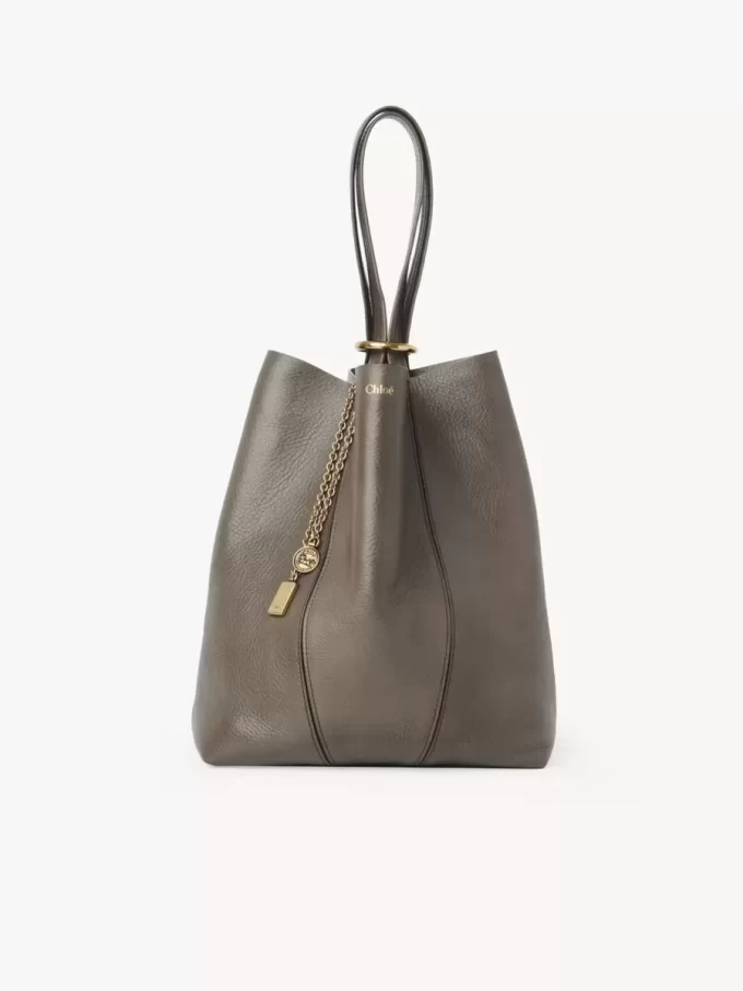 Chloé Spin tote bag in grained leather Chloé Spin tote bag in grained leather
