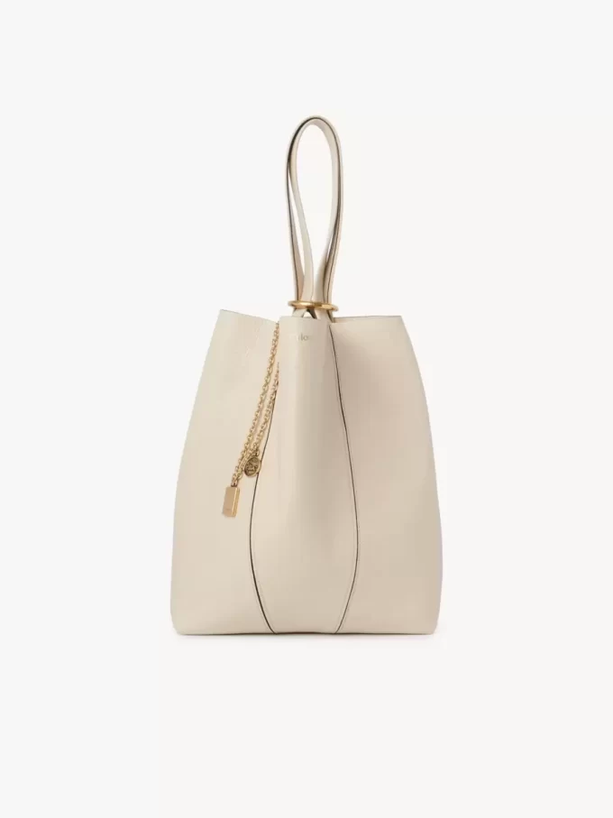 Chloé Spin tote bag in grained leather Chloé Spin tote bag in grained leather