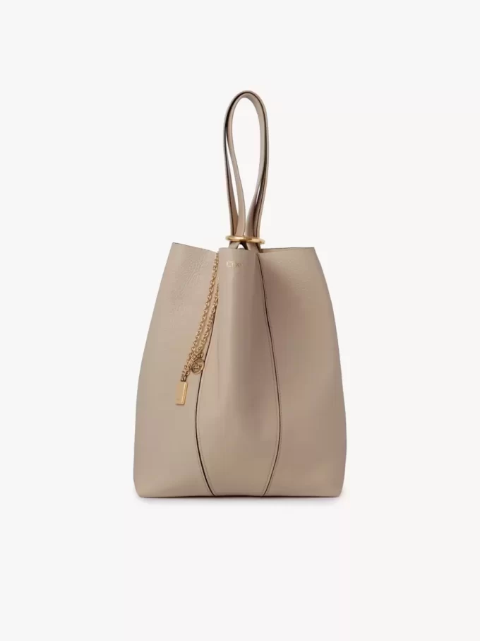Chloé Spin tote bag in grained leather Chloé Spin tote bag in grained leather