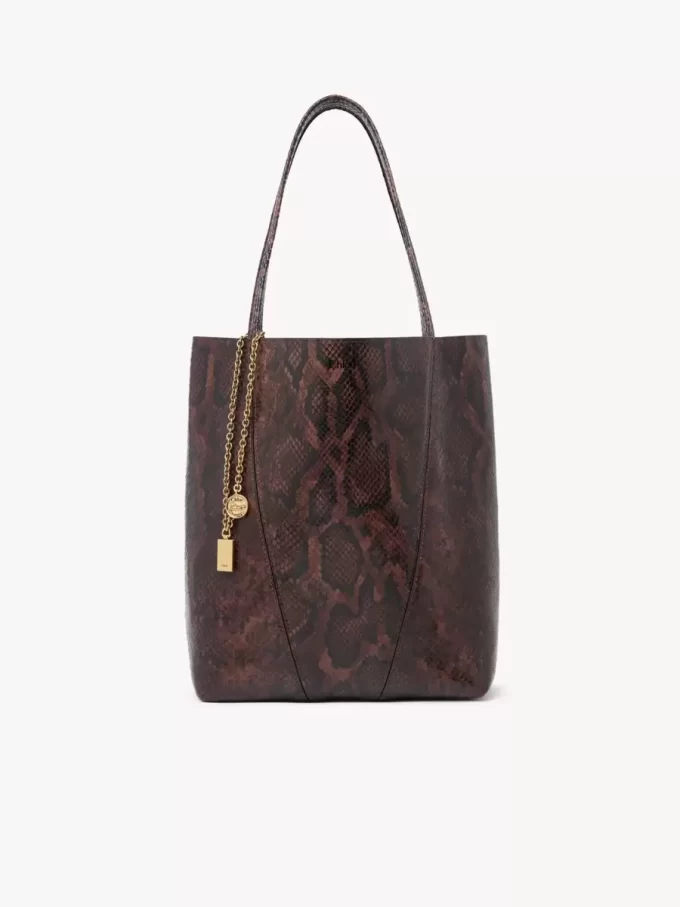 Chloé Spin tote bag in python-effect leather Chloé Spin tote bag in python-effect leather
