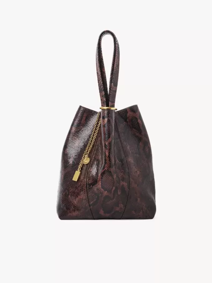 Chloé Spin tote bag in python-effect leather Chloé Spin tote bag in python-effect leather