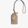 Chloé Symbols Banana tag in metallized leather Chloé Symbols Banana tag in metallized leather