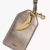 Chloé Symbols Banana tag in metallized leather Chloé Symbols Banana tag in metallized leather