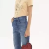 Chloé Symbols Heart flat pouch in grained leather Chloé Symbols Heart flat pouch in grained leather