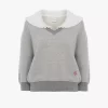 Collar sweater in chiné fleece Collar sweater in chiné fleece