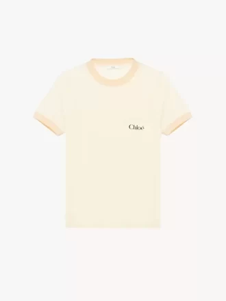 Crew-neck logo T-shirt in cotton jersey