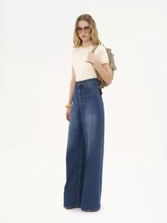 Crew-neck logo T-shirt in cotton jersey