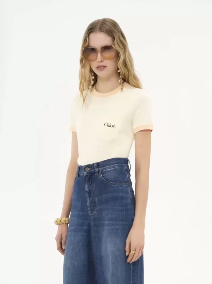 Crew-neck logo T-shirt in cotton jersey Crew-neck logo T-shirt in cotton jersey