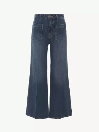 Cropped bootcut jeans in denim