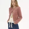Cropped boxy jacket in velvet Cropped boxy jacket in velvet