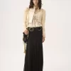 Cropped fitted jacket in silk duchess satin & lace Cropped fitted jacket in silk duchess satin & lace