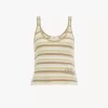 Cropped logo tank top in a cotton crochet knit Cropped logo tank top in a cotton crochet knit