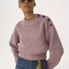 Cropped mock-neck sweater in a merino wool knit Cropped mock-neck sweater in a merino wool knit