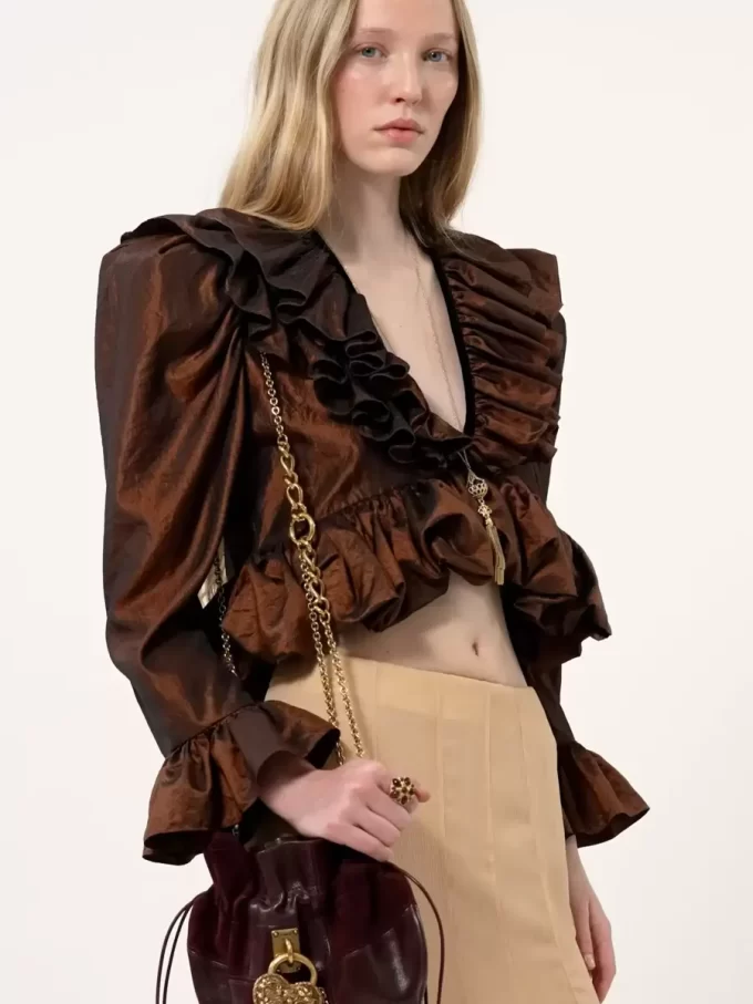 Fluid maxi skirt in silk mousseline Fluid maxi skirt in silk mousseline