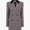 Double-breasted tailored jacket in wool check Double-breasted tailored jacket in wool check