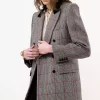 Double-breasted tailored jacket in wool check Double-breasted tailored jacket in wool check