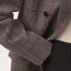 Double-breasted tailored jacket in wool check Double-breasted tailored jacket in wool check