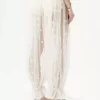 Drawstring pants in embroidered lace Drawstring pants in embroidered lace