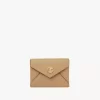 Envelope card holder in grained leather Envelope card holder in grained leather