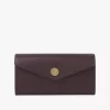 Envelope long wallet with flap in grained leather Envelope long wallet with flap in grained leather