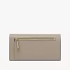 Envelope long wallet with flap in grained leather Envelope long wallet with flap in grained leather