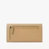 Envelope long wallet with flap in grained leather Envelope long wallet with flap in grained leather