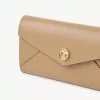 Envelope long wallet with flap in grained leather Envelope long wallet with flap in grained leather