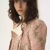 Fitted jacket in taffeta jacquard & lace Fitted jacket in taffeta jacquard & lace