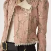 Fitted jacket in taffeta jacquard & lace Fitted jacket in taffeta jacquard & lace