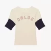 Fitted logo T-shirt in flamé cotton wool Fitted logo T-shirt in flamé cotton wool