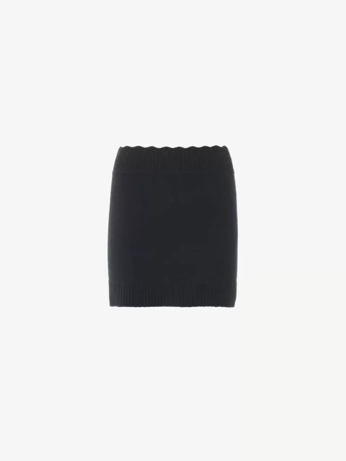 Fitted mini skirt in a wool & cashmere knit Fitted mini skirt in a wool & cashmere knit