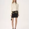 Fitted mini skirt in a wool & cashmere knit Fitted mini skirt in a wool & cashmere knit