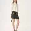 Fitted mini skirt in a wool & cashmere knit Fitted mini skirt in a wool & cashmere knit