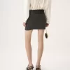 Fitted mini skirt in a wool & cashmere knit Fitted mini skirt in a wool & cashmere knit