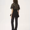 Fitted ruffle top in lace Fitted ruffle top in lace