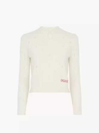 Fitted sweater in a wool & cashmere knit