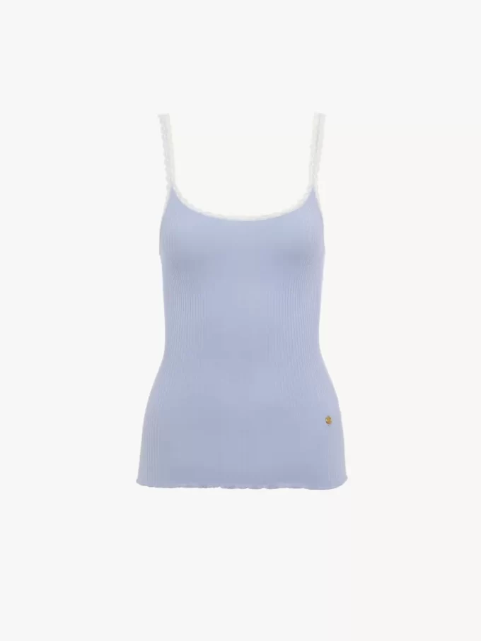 Fitted tank top in cotton