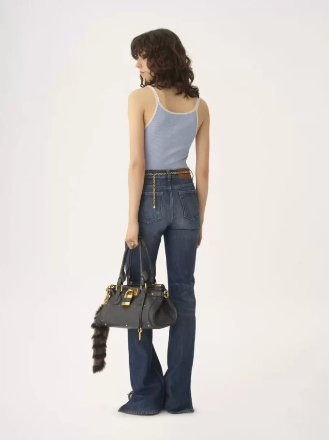 Fitted tank top in cotton