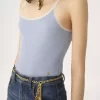 Fitted tank top in cotton