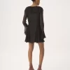 Flared mini dress in silk mousseline Flared mini dress in silk mousseline