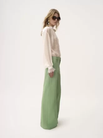 Flared pants in cotton canvas Flared pants in cotton canvas