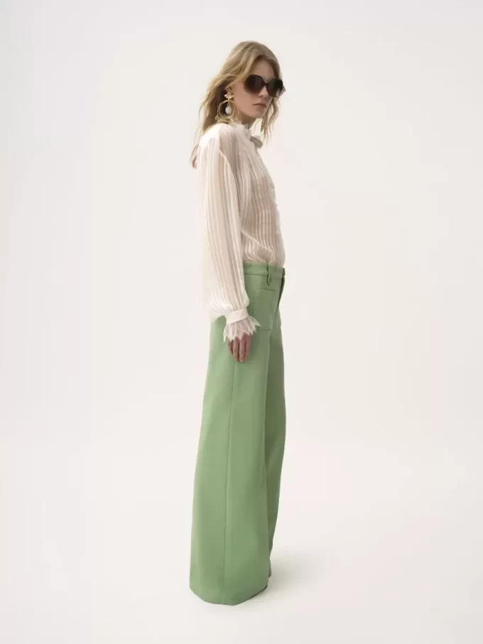 Flared pants in cotton canvas Flared pants in cotton canvas