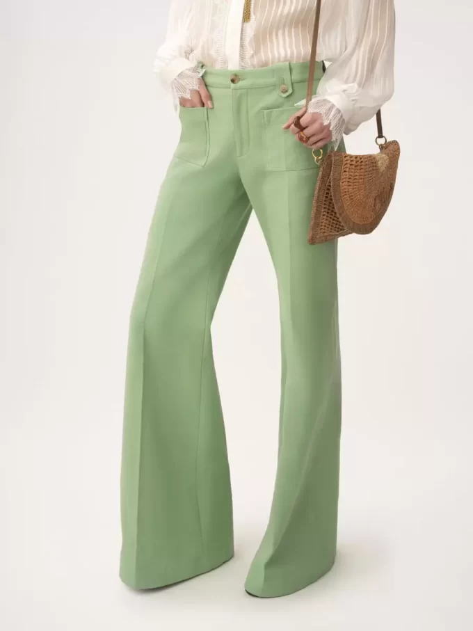 Flared pants in cotton canvas Flared pants in cotton canvas