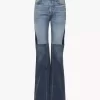 Flared patchwork jeans in denim Flared patchwork jeans in denim