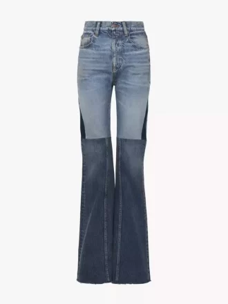 Flared patchwork jeans in denim Flared patchwork jeans in denim