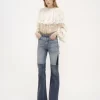 Flared patchwork jeans in denim Flared patchwork jeans in denim