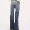 Flared patchwork jeans in denim Flared patchwork jeans in denim