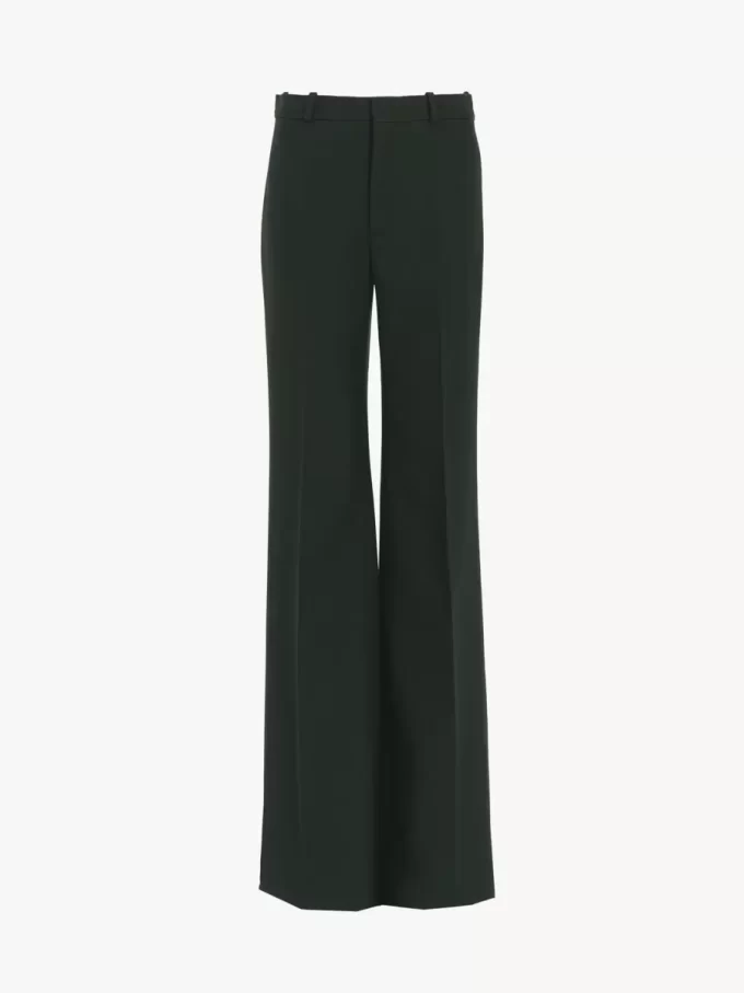 Flared tailored pants in wool crêpe Flared tailored pants in wool crêpe