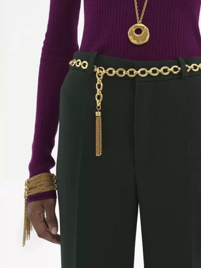 Flared tailored pants in wool crêpe Flared tailored pants in wool crêpe